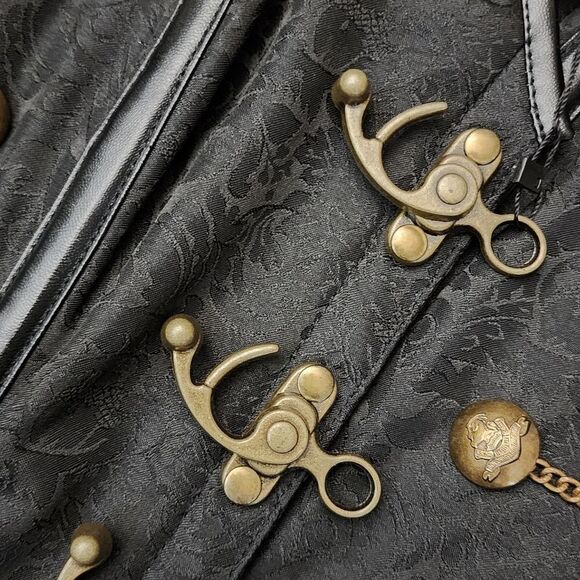 Corset Story Steampunk Corset With Chains Renaissance Gothic Cosplay Victorian - Picture 16 of 16